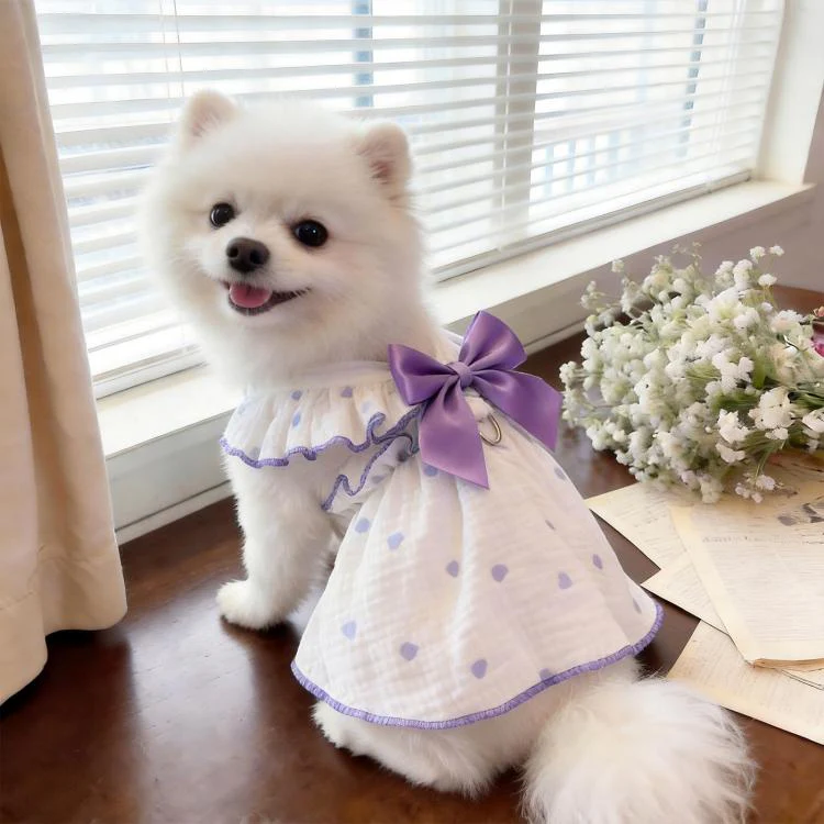 Anti-Shedding Thin Cat Clothes Summer Wearable Harness Dress For Pets, Size: XL(Blue) - Image 3