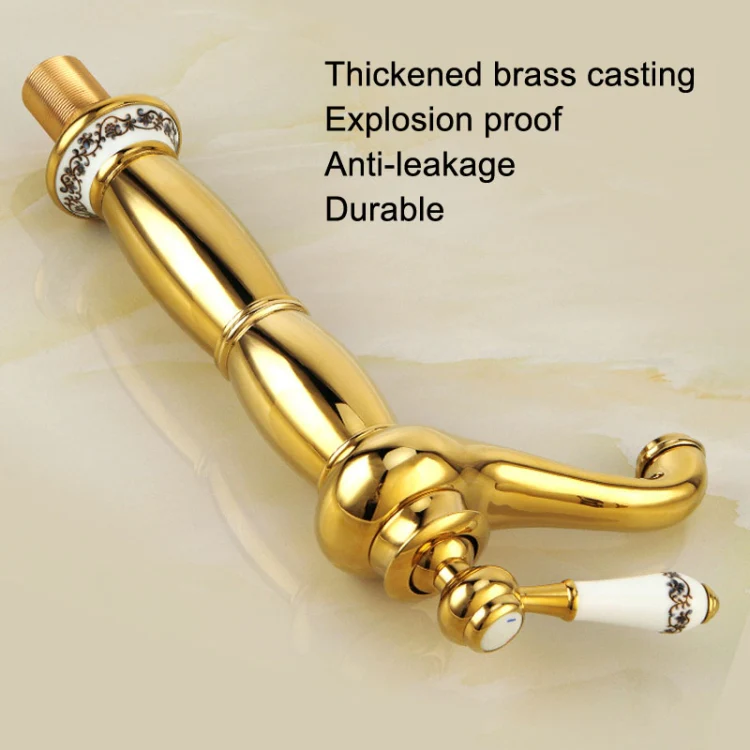 Antique Hot and Cold Bathroom Washbasin Faucet, Style: Short Model - Image 3