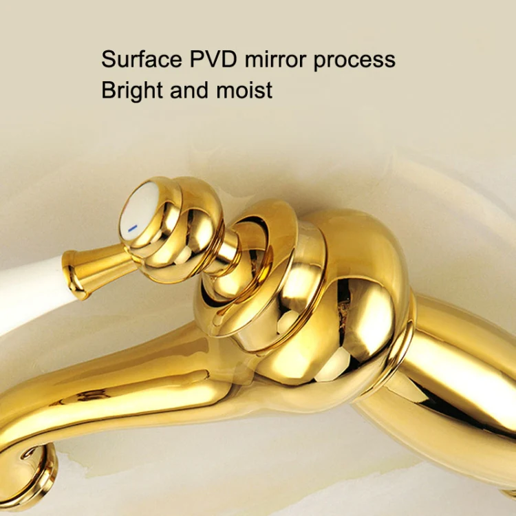 Antique Hot and Cold Bathroom Washbasin Faucet, Style: Short Model - Image 4