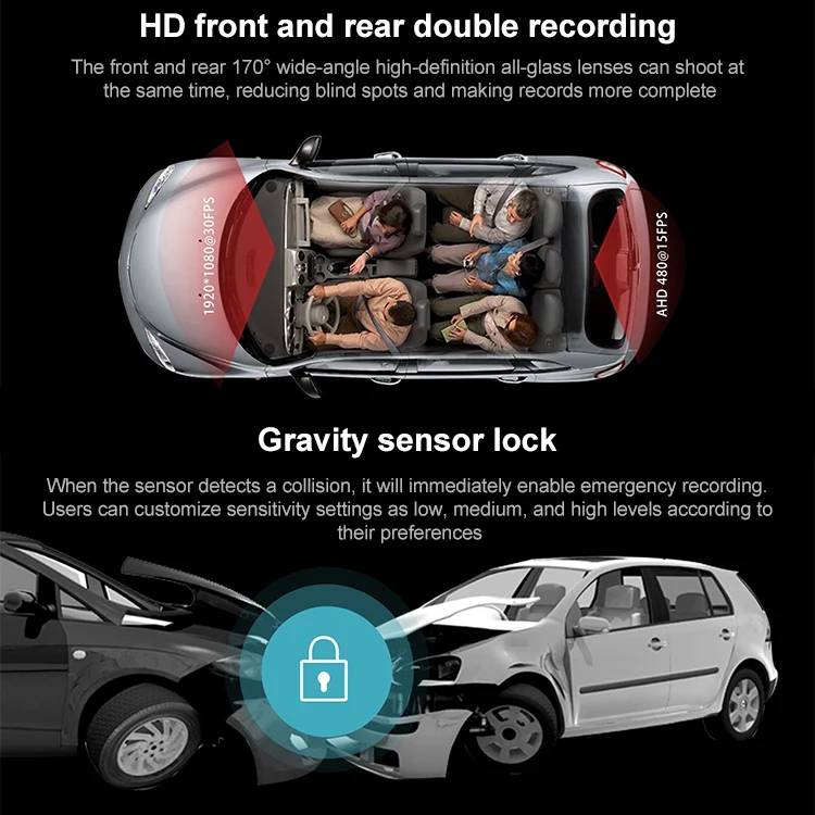 Anytek N8 1080P 4.5 inch IPS Screen Car DVR Driving Recorder - Image 5