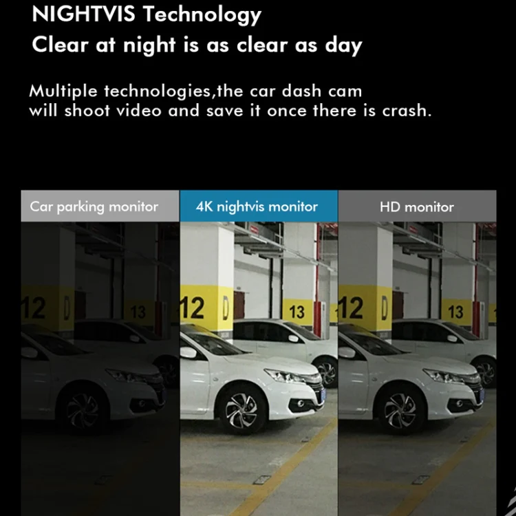 Anytek Q3 4K Driving Recorder WiFi Dual Record Night Vision Sensor Mobile Detection Recorder - Image 10