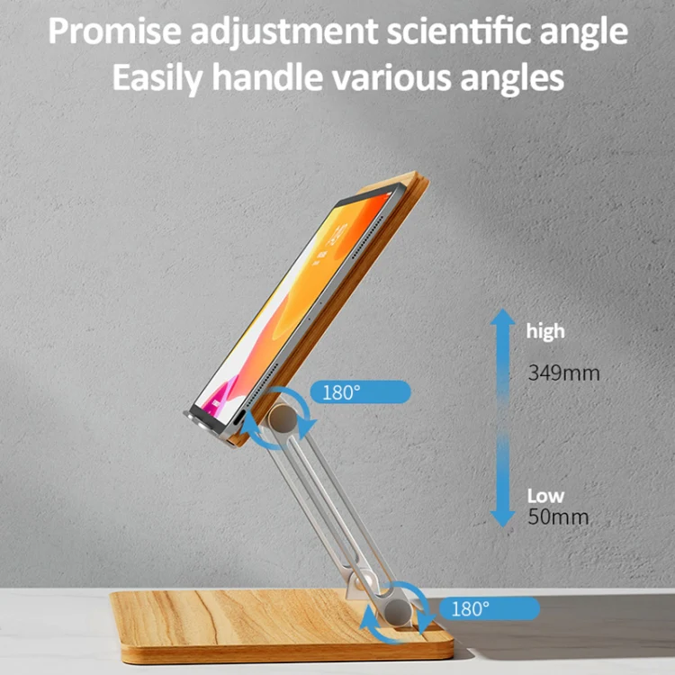 AP-2DP Desktop Liftable Wooden Tablet Laptop Support Stand(Darkwood) - Image 4