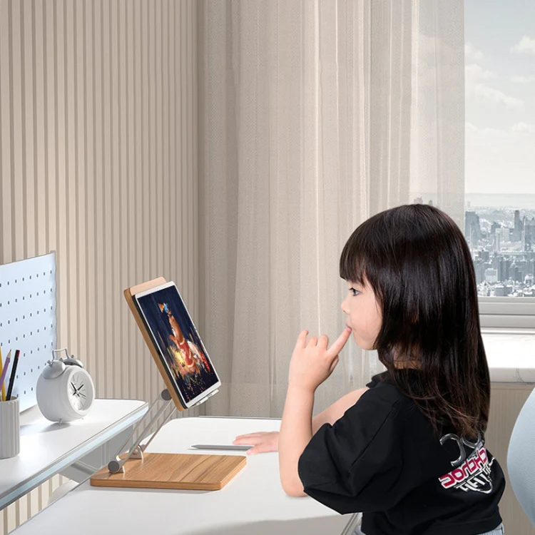 AP-2DP Desktop Liftable Wooden Tablet Laptop Support Stand(Darkwood) - Image 7