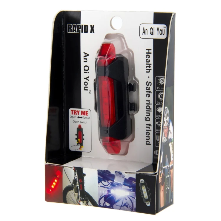 AQY-093 Detachable USB Rechargeable LED Bike Taillight(Red) - Image 11