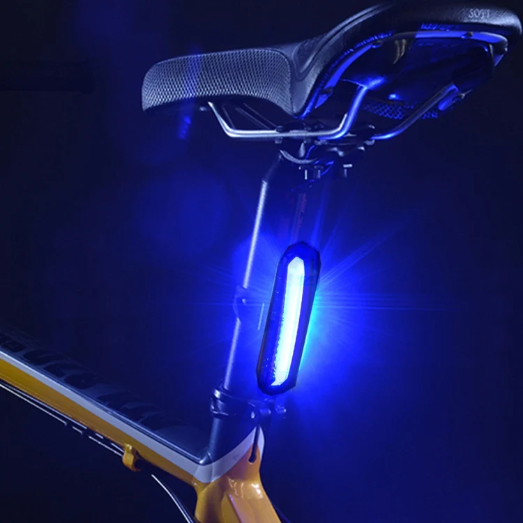 AQY-096 IPX4 Detachable USB Rechargeable Dual Color LED Bike Taillight (Blue & Red) - Image 9