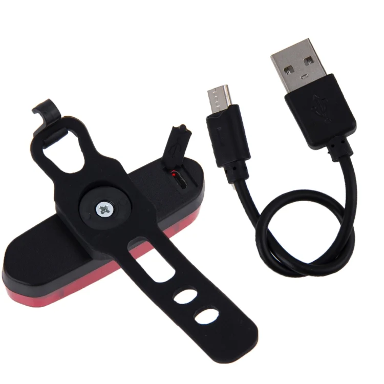 AQY-096 IPX4 Detachable USB Rechargeable Single Color LED Bike Taillight (Red) - Image 5