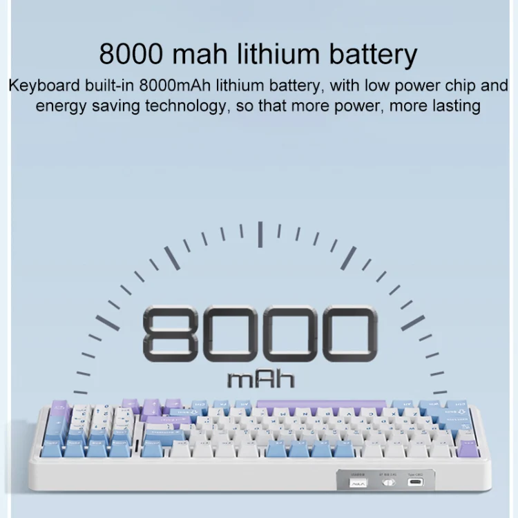 AULA F99 99 Keys Wired/2.4G/Bluetooth Three Model Customized RGB Mechanical Keyboard(Dark Night Kingdom) - Image 3