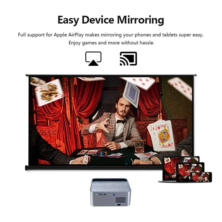 AUN A45 Pro 1080P Android ATV OS Smart Projector, Plug:AU Plug(Grey) - Image 12