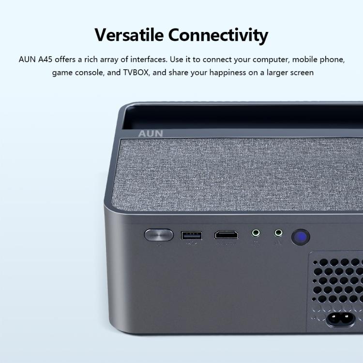 AUN A45 Pro 1080P Android ATV OS Smart Projector, Plug:EU Plug(Grey) - Image 13