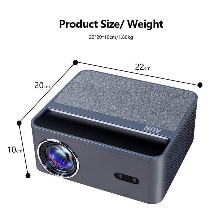 AUN A45 Pro 1080P Android ATV OS Smart Projector, Plug:EU Plug(Grey) - Image 16