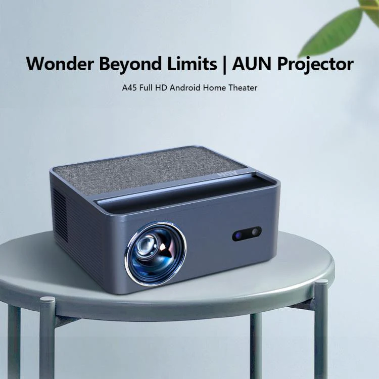 AUN A45 Pro 1080P Android ATV OS Smart Projector, Plug:EU Plug(Grey) - Image 3