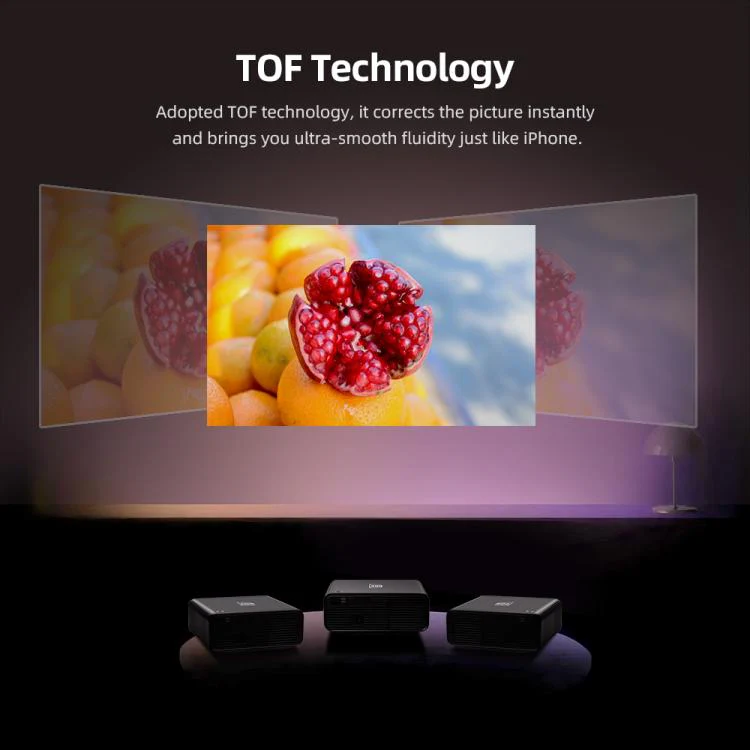 AUN U001 Pro 1080P 2050ANSI For Google TV Android 14 OS Smart Projector, Plug:AU Plug(Black) - Image 8