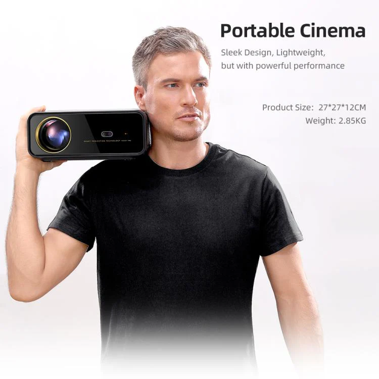 AUN U001 Pro 1080P 2050ANSI For Google TV Android 14 OS Smart Projector, Plug:US Plug(Black) - Image 12