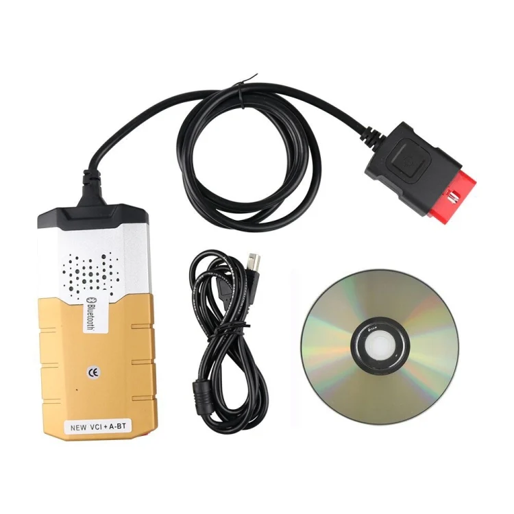 Autocom CDP Professional Car Bluetooth Diagnostic Cables Aluminum Alloy OBD2 Diagnostic Tool Delphi DS150E (Gold) - Image 4
