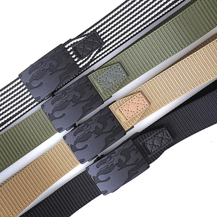 Automatic Buckle Belt Men Outdoor Nylon Belt, Length: 105cm(Black) - Image 2