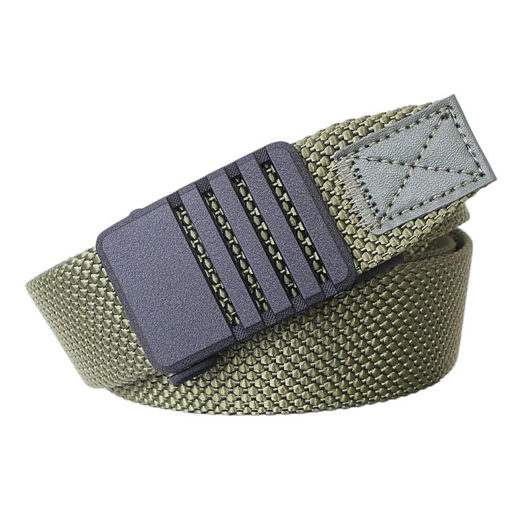 Automatic Buckle Nylon Belt Men Belt For Business Casual Denim Wear, Length: 105cm(Army Green)