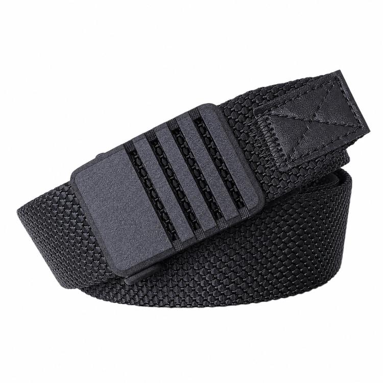 Automatic Buckle Nylon Belt Men Belt For Business Casual Denim Wear, Length: 115cm(Black)