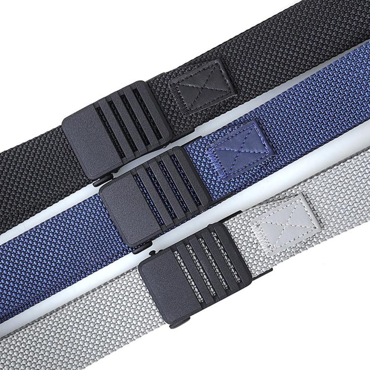 Automatic Buckle Nylon Belt Men Belt For Business Casual Denim Wear, Length: 115cm(Light Gray) - Image 6