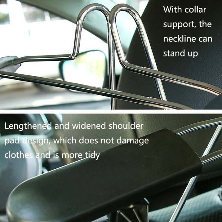 Automobile Stainless Steel Retractable Drying Rack Suit Hanger, Colour: Peach Wood Grain - Image 5
