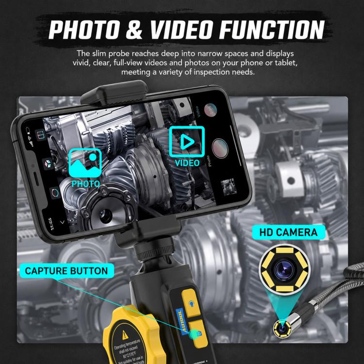 AUTOOL SVB302 Smart Steering Endoscope 1080P Waterproof Probe For Carbon Deposit Inspection Inside Cylinders - Image 2