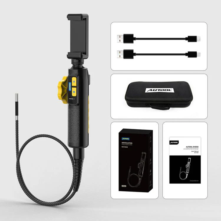 AUTOOL SVB302 Smart Steering Endoscope 1080P Waterproof Probe For Carbon Deposit Inspection Inside Cylinders - Image 9