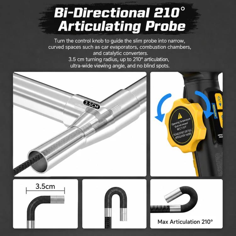 AUTOOL SVB305 1080P High Definition Visual Endoscope Deposit Inspection Tool For Auto Engine Maintenance - Image 6