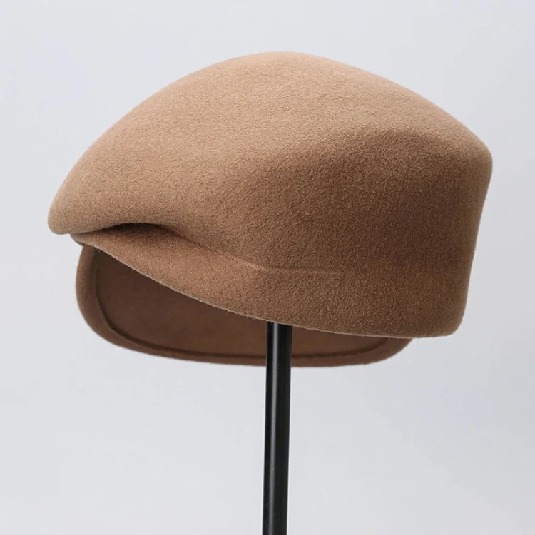Autumn Winter Wool Beret Breathable Duck Tongue Cap, Size: Adjustable(Black) - Image 3