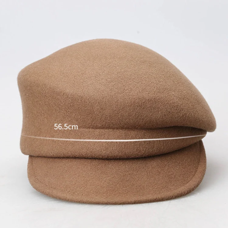 Autumn Winter Wool Beret Breathable Duck Tongue Cap, Size: Adjustable(White) - Image 5