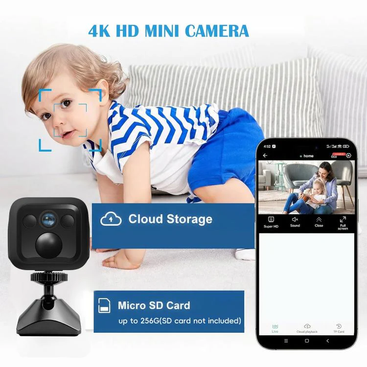 B01 Home HD Smart WiFi Camera, Supports Night Vision and Motion Detection(Black) - Image 10
