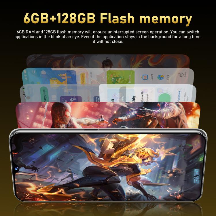 B100, 6GB+128GB, 6.53 inch Android 11 MT6771V Octa Core, Network: 4G, Dual SIM, Plug:AU Plug(Green) - Image 9