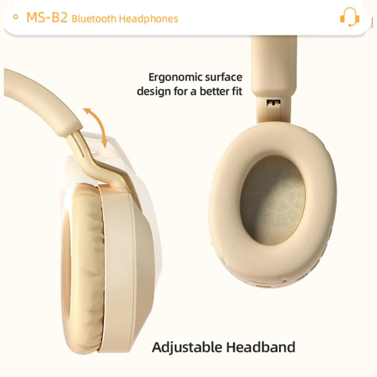 B2 Wireless Bluetooth 5.1 Foldable Noise Reduction Headset(Black) - Image 8