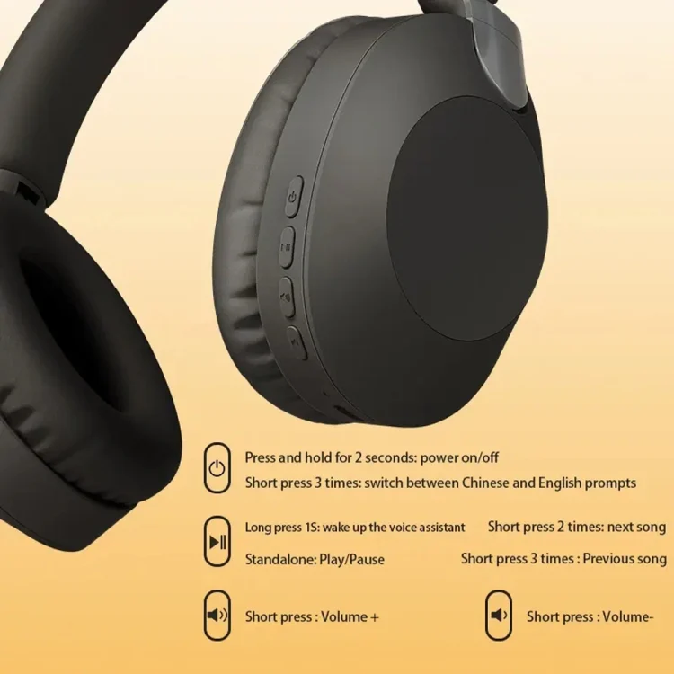 B2 Wireless Bluetooth 5.1 Foldable Noise Reduction Headset(Red) - Image 9
