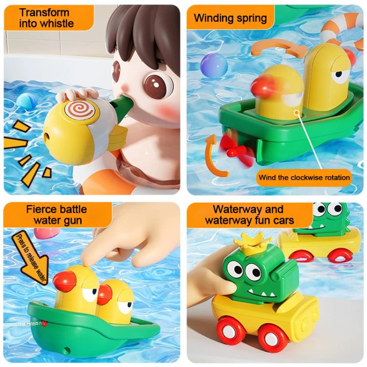 Baby Bath Water Play Shower Duck Interactive Toy Set, Version:Battery - Image 10