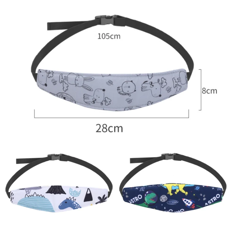 Baby Head Restraint Belt Child Car Safety Seat Head Support Auxiliary Belt(Star Dinosaur) - Image 2