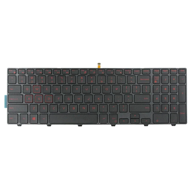 Backlight Laptop Keyboard For Dell 15-9550 / 15-3000 / 15-5542(Red Word) - Image 2