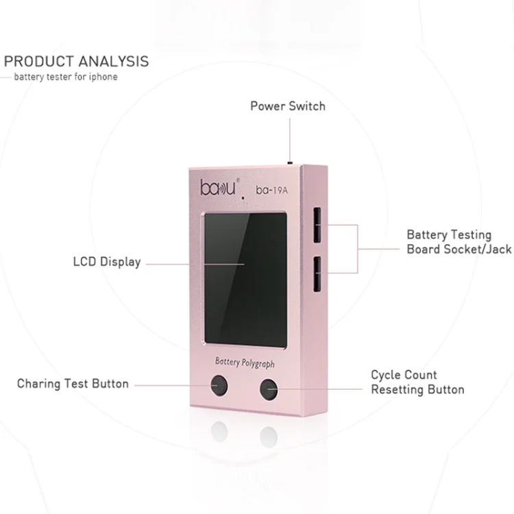 BAKU BA-19B Battery Polygraph for iPhone Battery (Grey) - Image 2