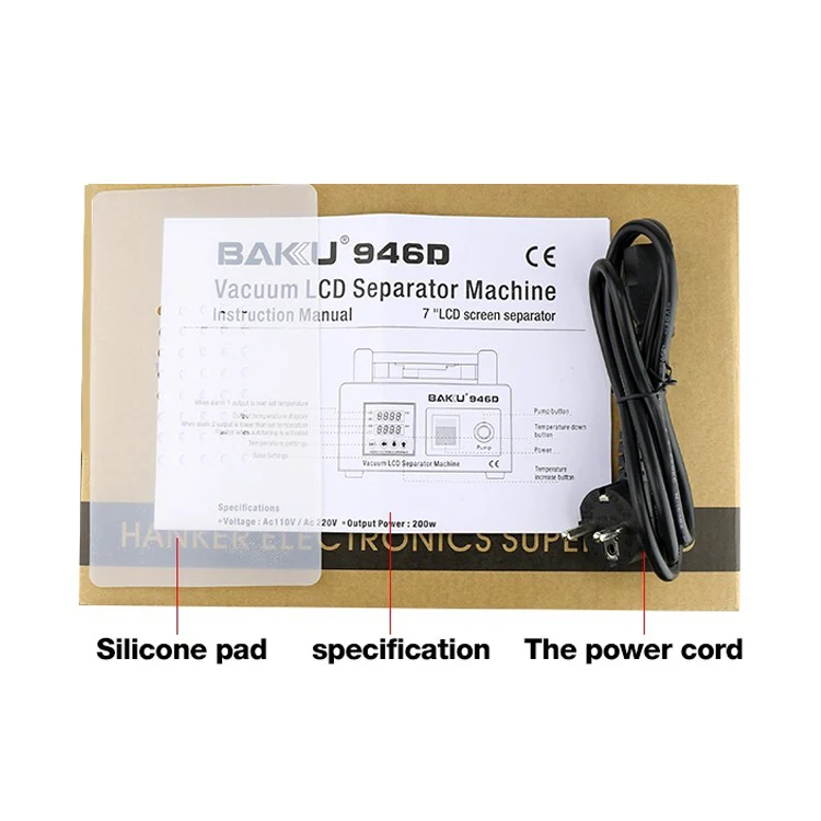BAKU BK-946D 200W Vacuum LCD Touch Panel Separator Machine, AC 110V - Image 6