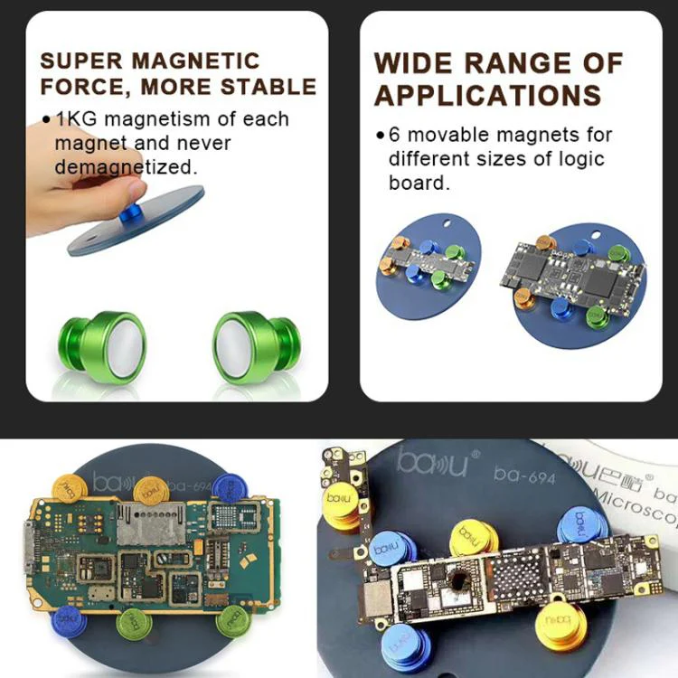 BAKU Universal PCB Fixture Movable Magnetic Jig Board Holder IC Maintenance Repair - Image 5