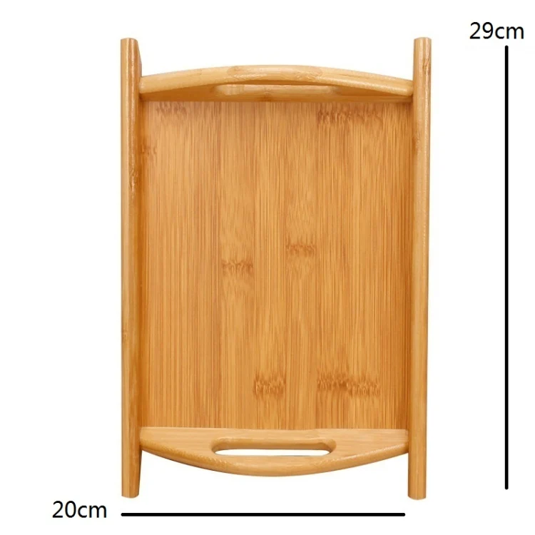 Bamboo Binaural Tea Set Tray Bread Display Tray, Size: 29x20cm - Image 2