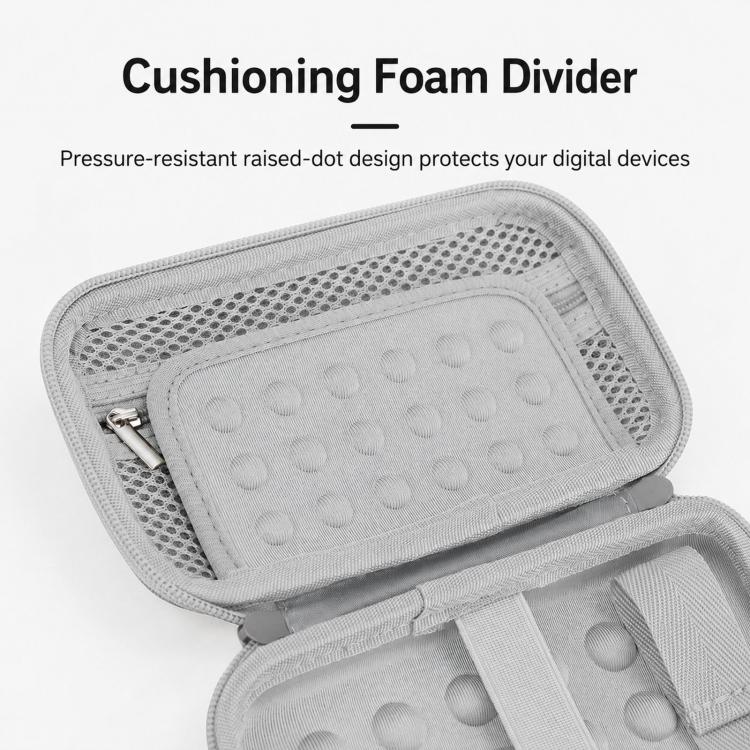 Baona BN-F007 Hard EVA External Hard Drive Case Shockproof Power Bank Organizer Electronic Travel Bag, Spec: Small Gray - Image 7