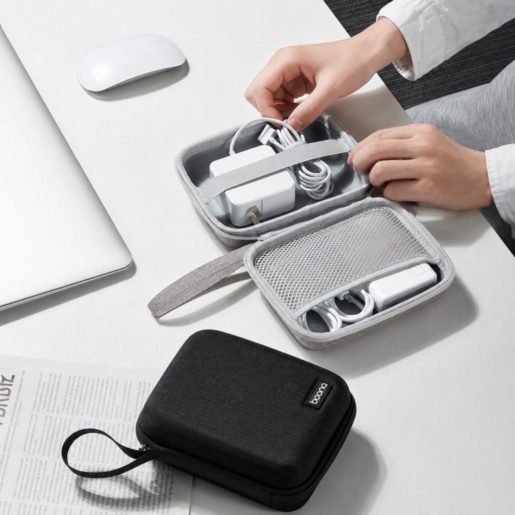 Baona BN-F015 Hard EVA Power Adapter Case Shockproof Mouse Electronics Organizer Cable Travel Pouch(Gray) - Image 8