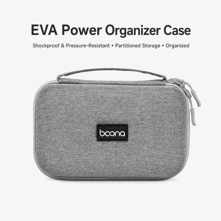 Baona BN-F016 Hard EVA Power Adapter Case Portable Travel Electronics Organizer for Laptop Charger Cable(Black) - Image 2