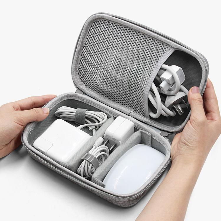 Baona BN-F016 Hard EVA Power Adapter Case Portable Travel Electronics Organizer for Laptop Charger Cable(Black) - Image 5