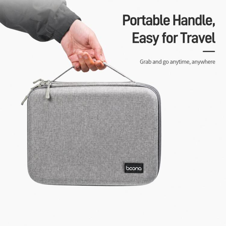 Baona BN-F029 Hard EVA Electronic Organizer Travel Case Double Layer Tech Bag(Black) - Image 5