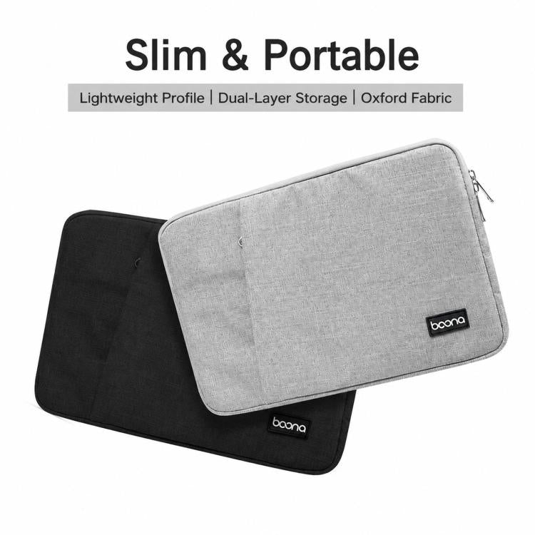 Baona BN-Z002 Laptop Case Waterproof Notebook Protective Bag Slim Computer Pouch, Spec: 15.6 inch Gray Handheld - Image 2