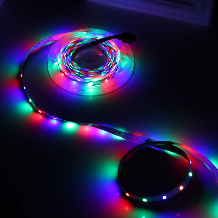 Bare Board 2835 SMD RGB LED Rope Light, 60 LED/m, Length: 5m, 12V 2A 100-240V, with 24-key Remote Control(AU Plug) - Image 5