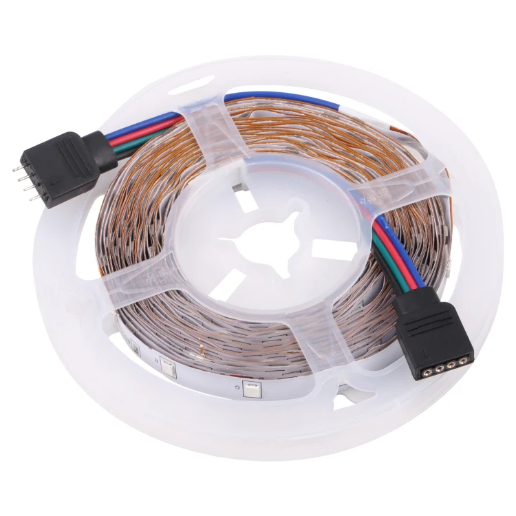 Bare Board 2835 SMD RGB LED Rope Light, 60 LED/m, Length: 5m, 12V 2A 100-240V, with 24-key Remote Control(US Plug) - Image 2