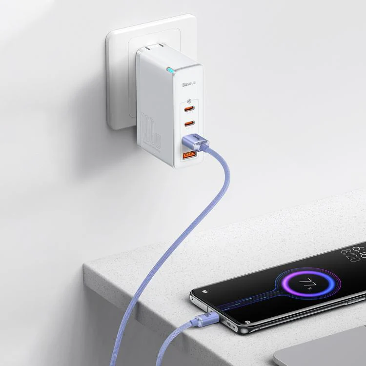 Baseus Crystal Shine Series Fast Charging Cable USB to Type-C 100W Cable, Length:2m(Purple) - Image 9