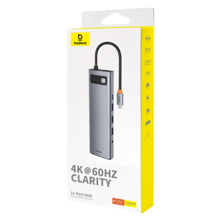 Baseus StarJoy Multifunctional 10-Port USB-C / Type-C HUB Adapter (Grey) - Image 3