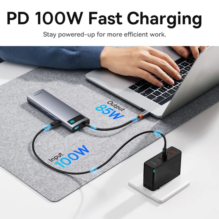 Baseus StarJoy Multifunctional 10-Port USB-C / Type-C HUB Adapter (Grey) - Image 6